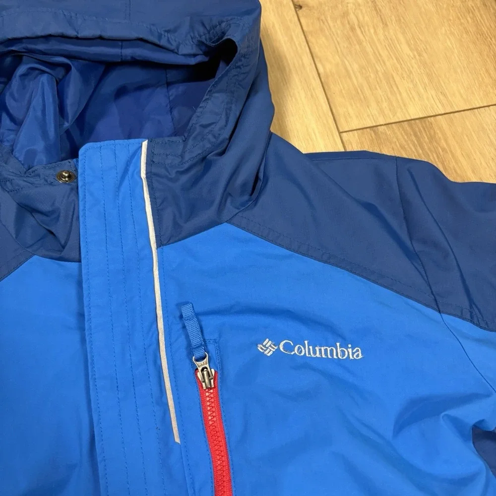 Columbia Kid Boy Blue Interchange Omni-Tech WP‎ Shell Only Jacket US L Youth